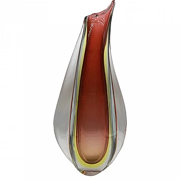 Murano glass vase attributed to Seguso, 1960s