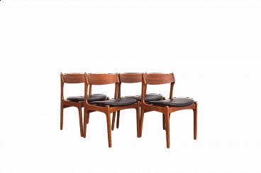 4 Chairs 49 by Erik Buch for O.D. Møbler, 1960s