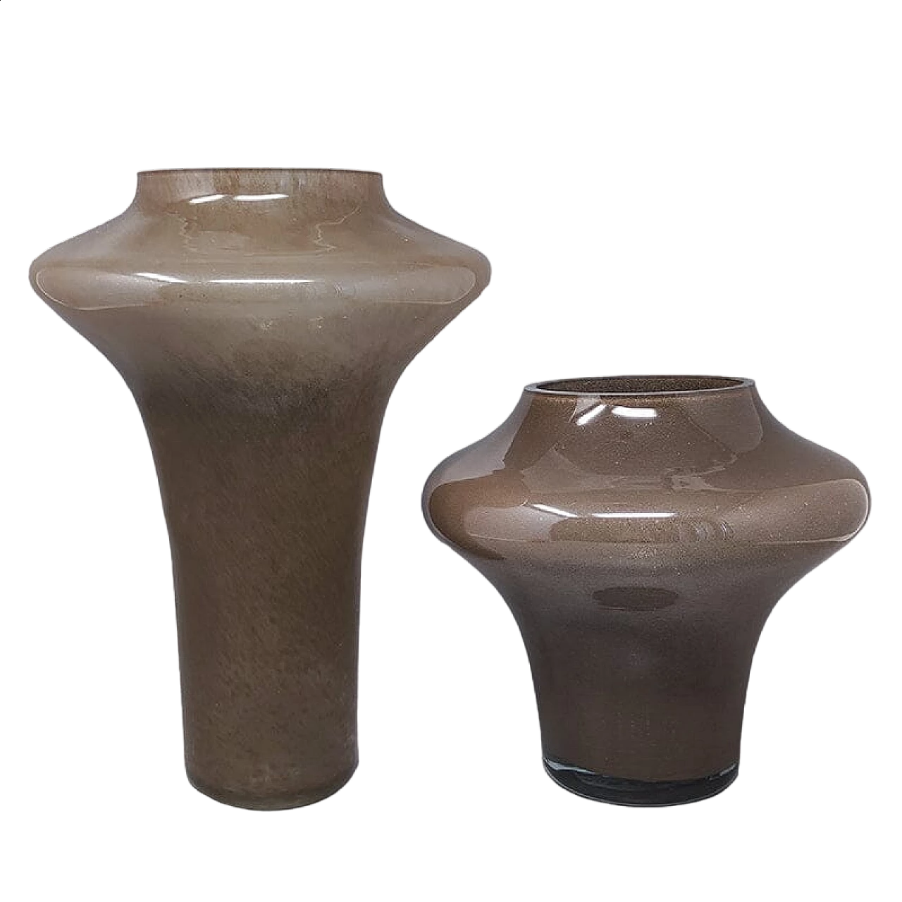 Coppia di vasi in vetro di Murano di Dogi, anni '70 10