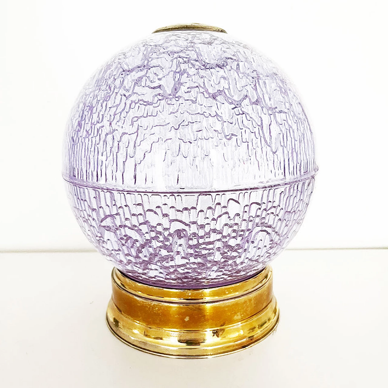 Purple crystal and gilded metal candy holder, 1970s 4