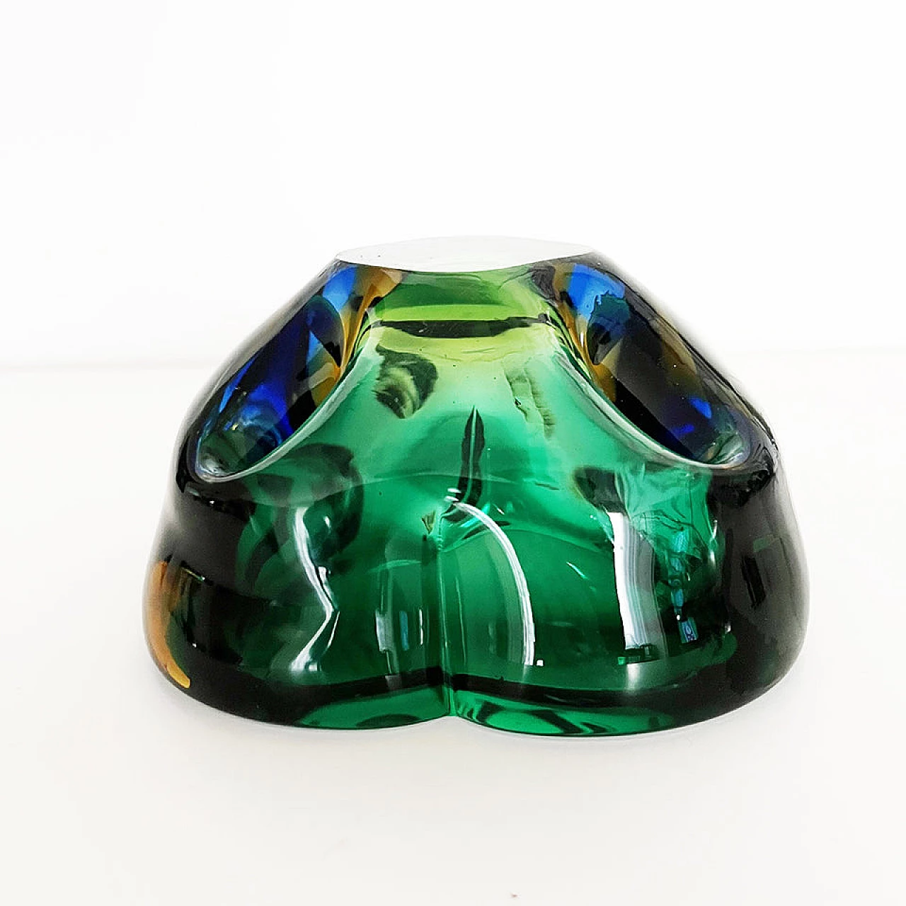 Green Murano glass ashtray for Seguso, 1950s 2