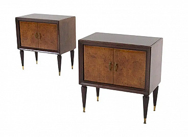 Pair of bedside tables attributed to Paolo Buffa, 1950s