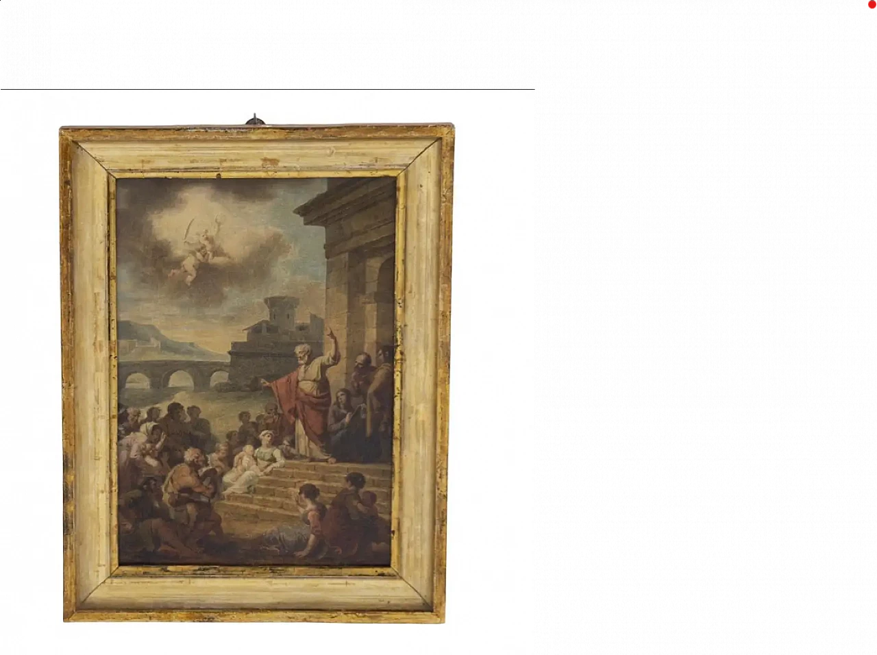 Tela raffigurante la predicazione di San Pietro, '900 1