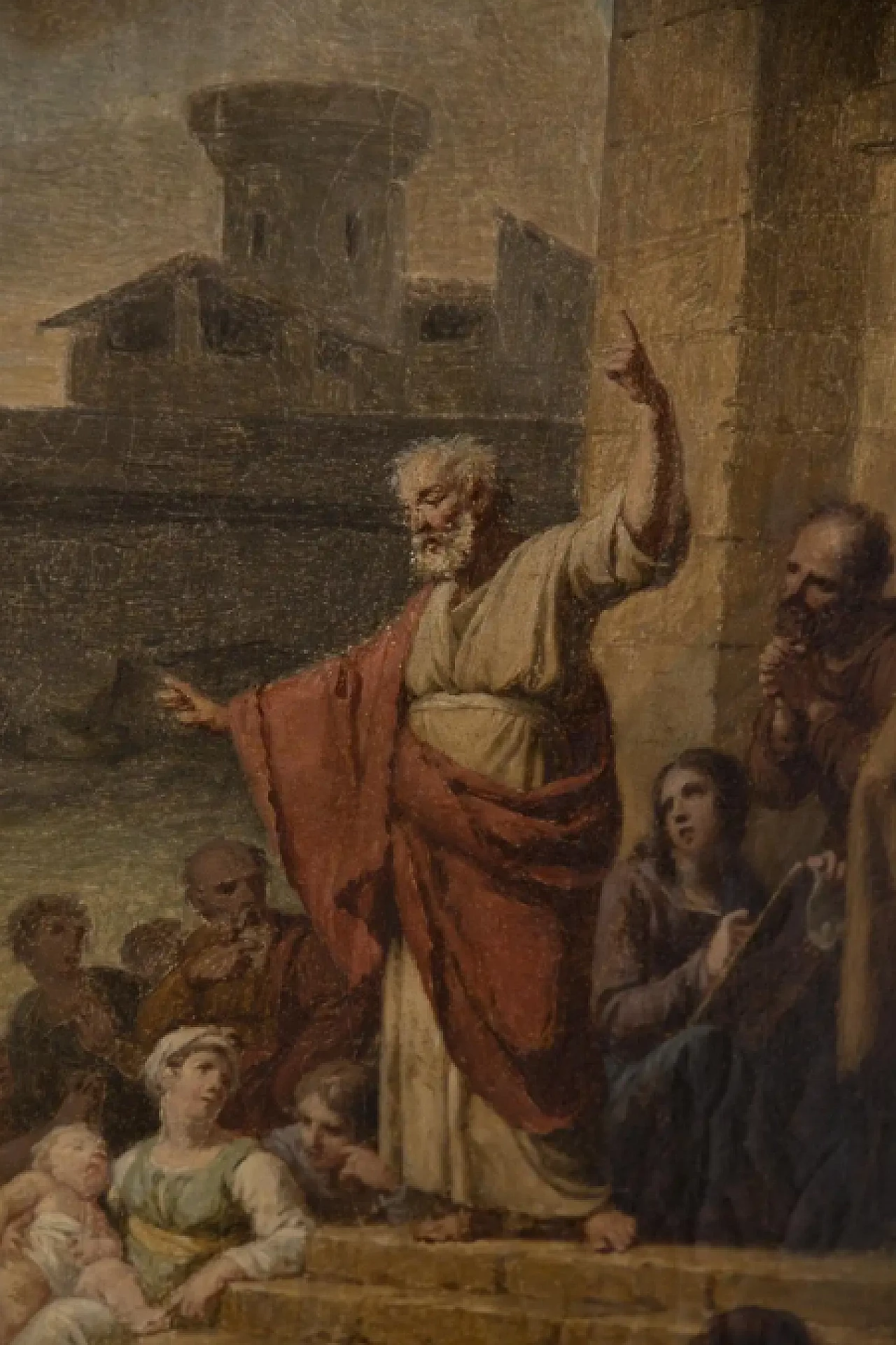 Tela raffigurante la predicazione di San Pietro, '900 5