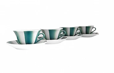 4 Ceramic cups with saucers by Andlovitz Guido for Lavenia, 1930s