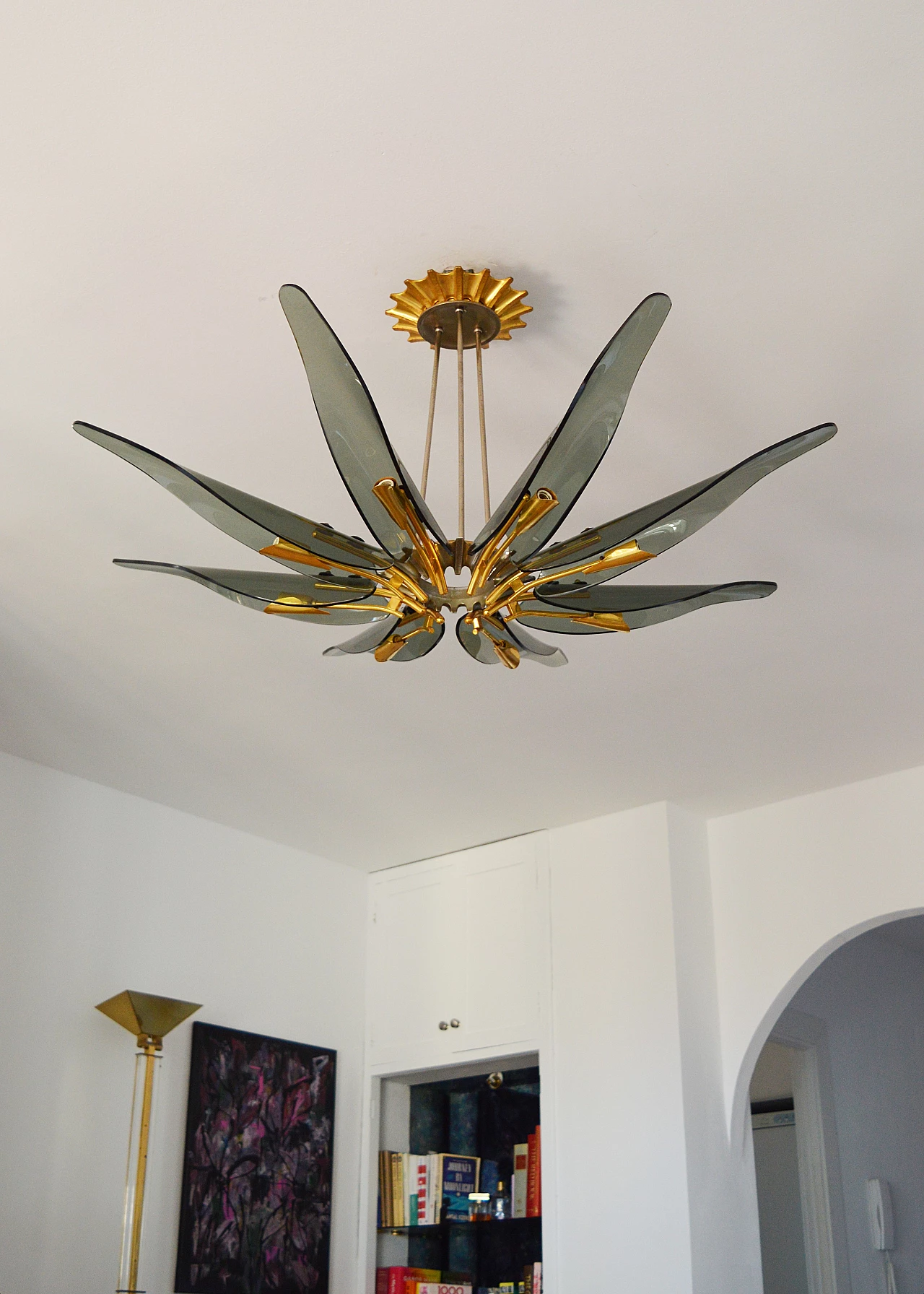 Lampadario Dahlia di Max Ingrand per Fontana Arte, anni '50 1