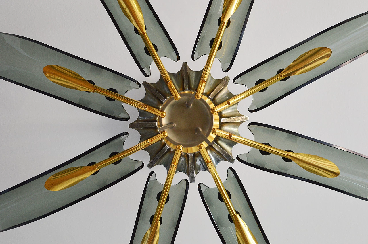 Lampadario Dahlia di Max Ingrand per Fontana Arte, anni '50 4