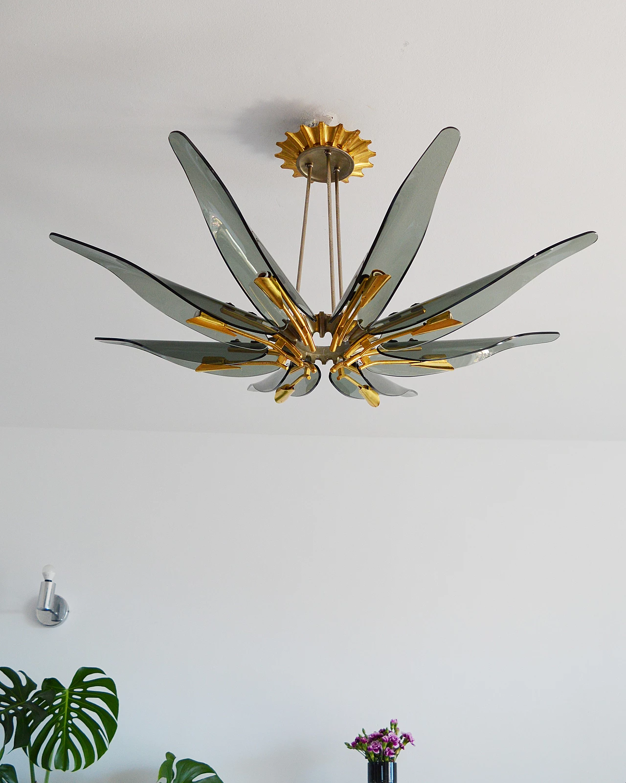 Lampadario Dahlia di Max Ingrand per Fontana Arte, anni '50 6