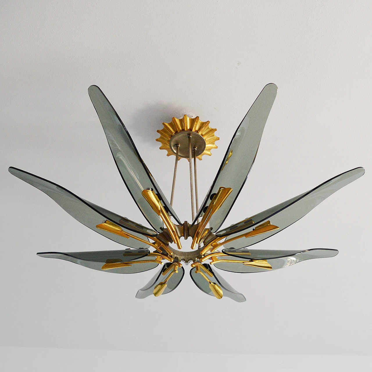 Dahlia chandelier by Max Ingrand for Fontana Arte, 1950s 7