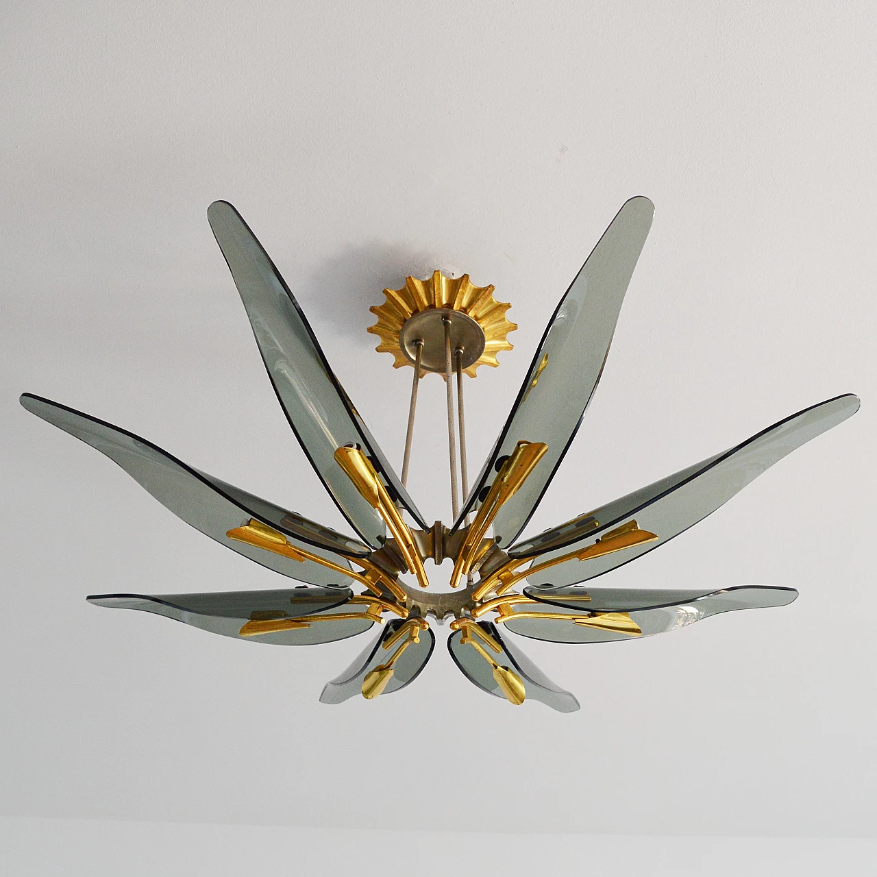 Lampadario Dahlia di Max Ingrand per Fontana Arte, anni '50 7