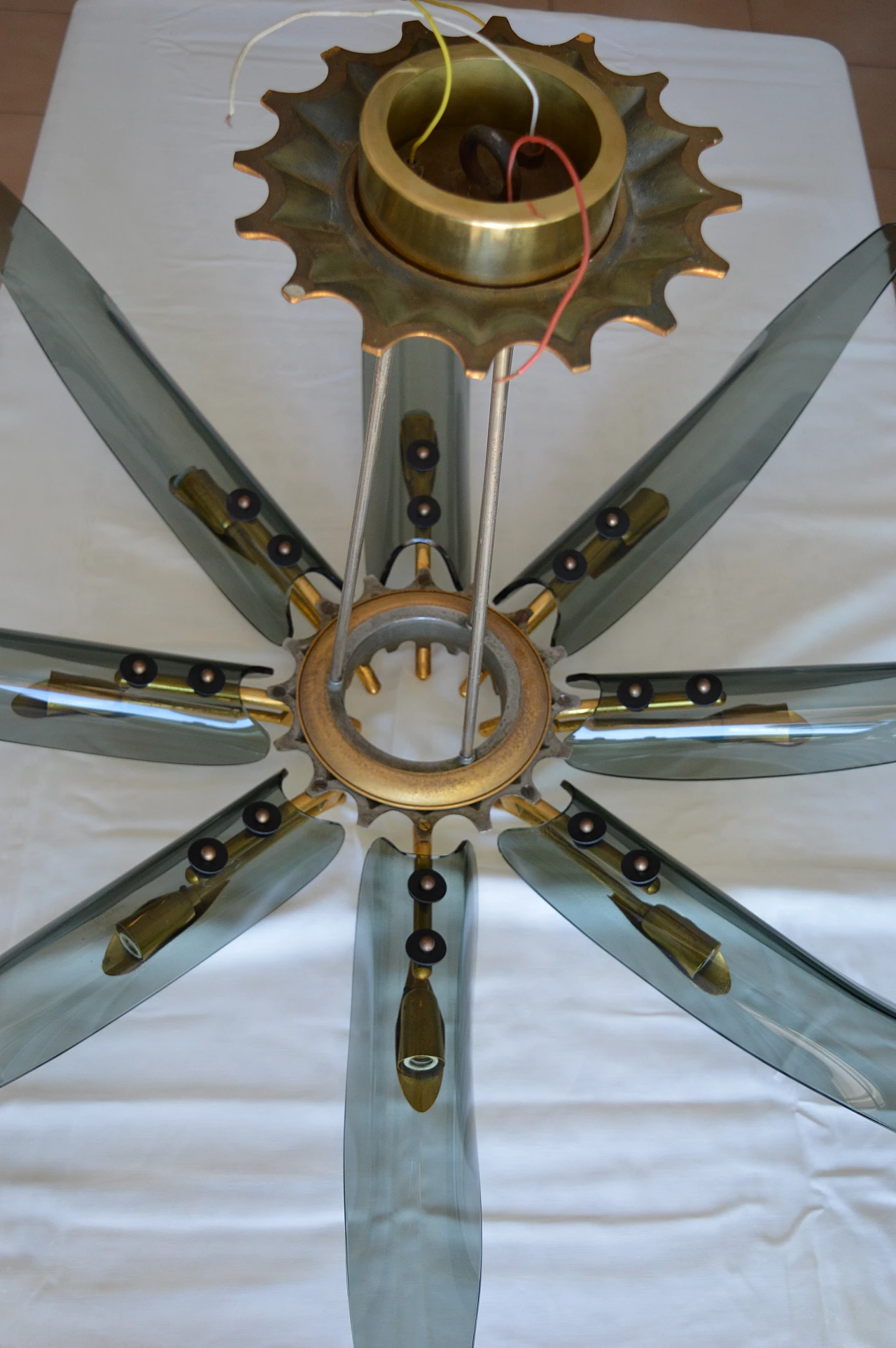 Lampadario Dahlia di Max Ingrand per Fontana Arte, anni '50 17