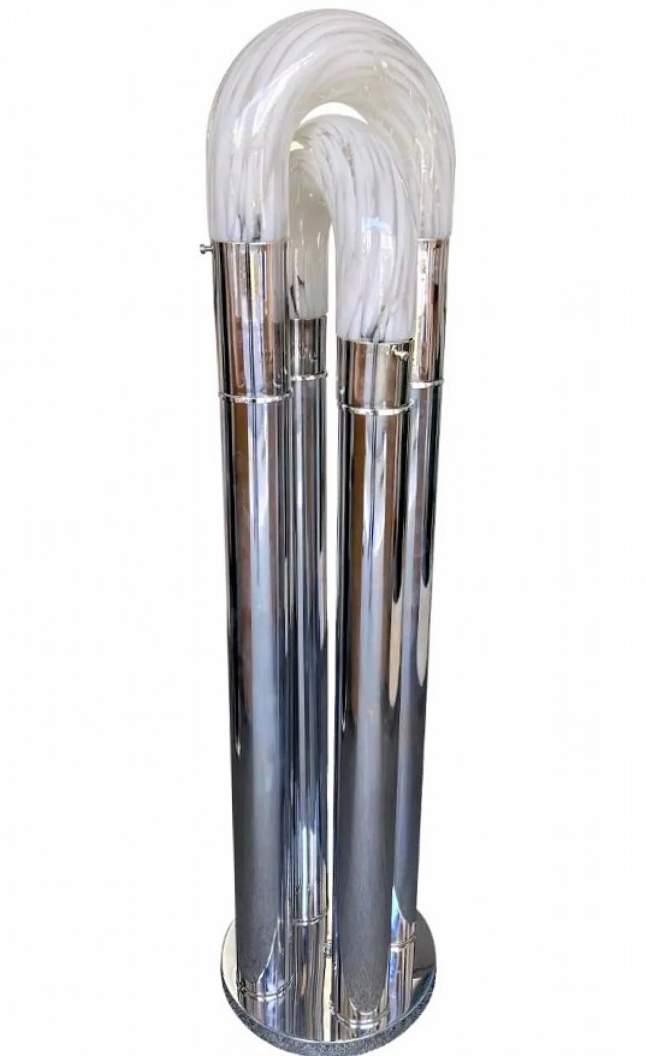 Murano glass ring floor lamp by Mazzega, 1970s 1