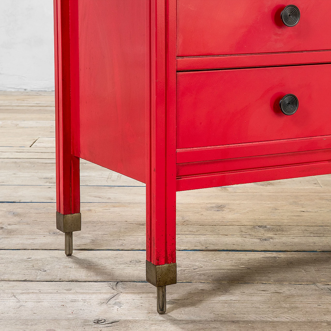 Red wooden chest of drawers by Carlo De Carli for Sormani, 1960s 3