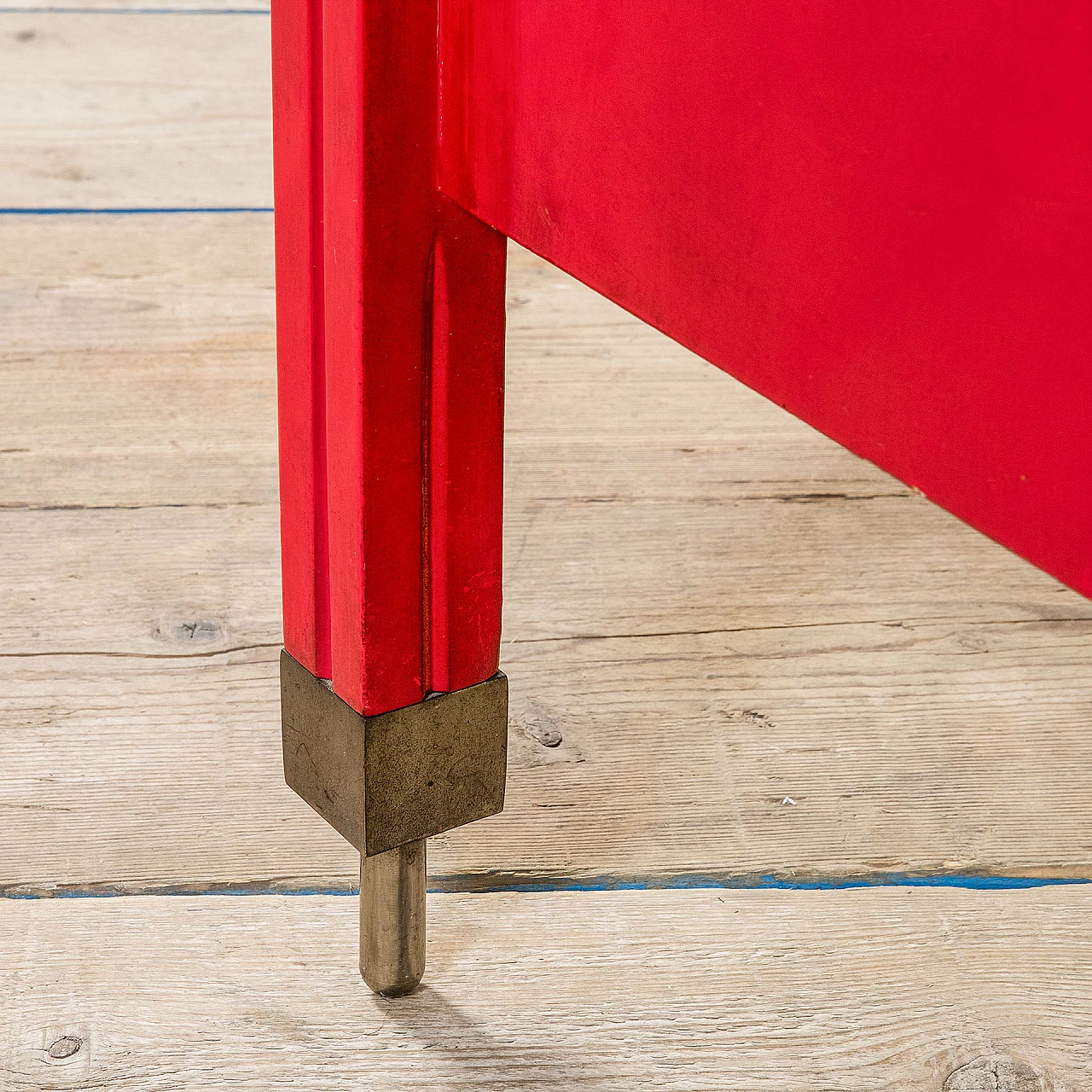 Red wooden chest of drawers by Carlo De Carli for Sormani, 1960s 4