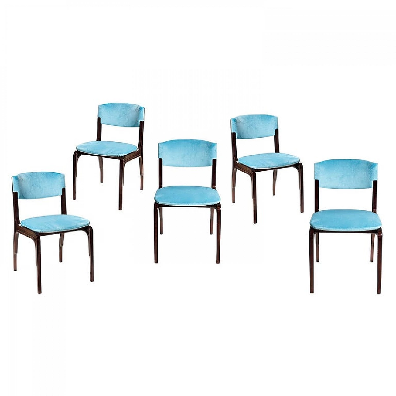 5 Chairs by Gianfranco Frattini for Cantieri Carugati, 1960s 2