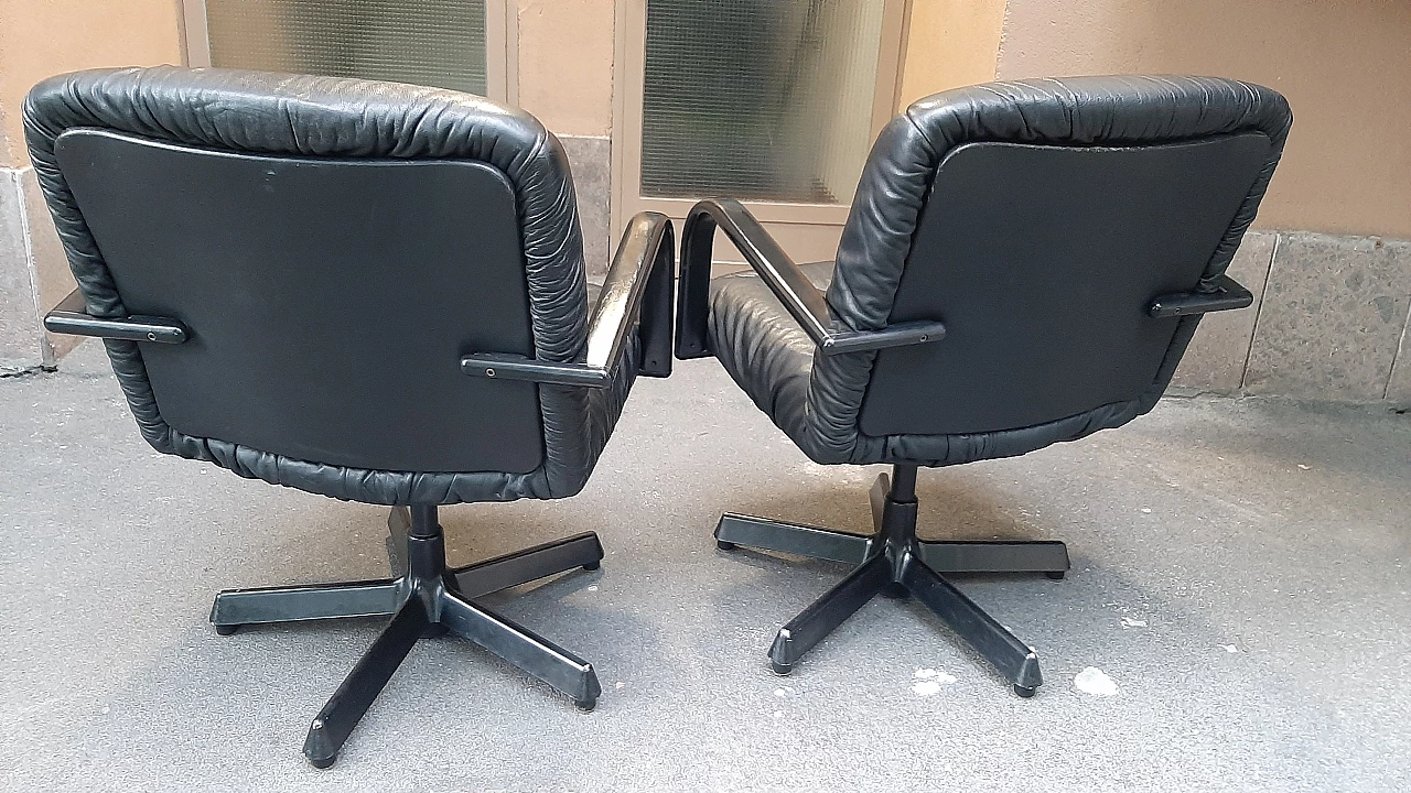 Pair of armchairs by Vico Magistretti for ICF De Padova, 1970s 7