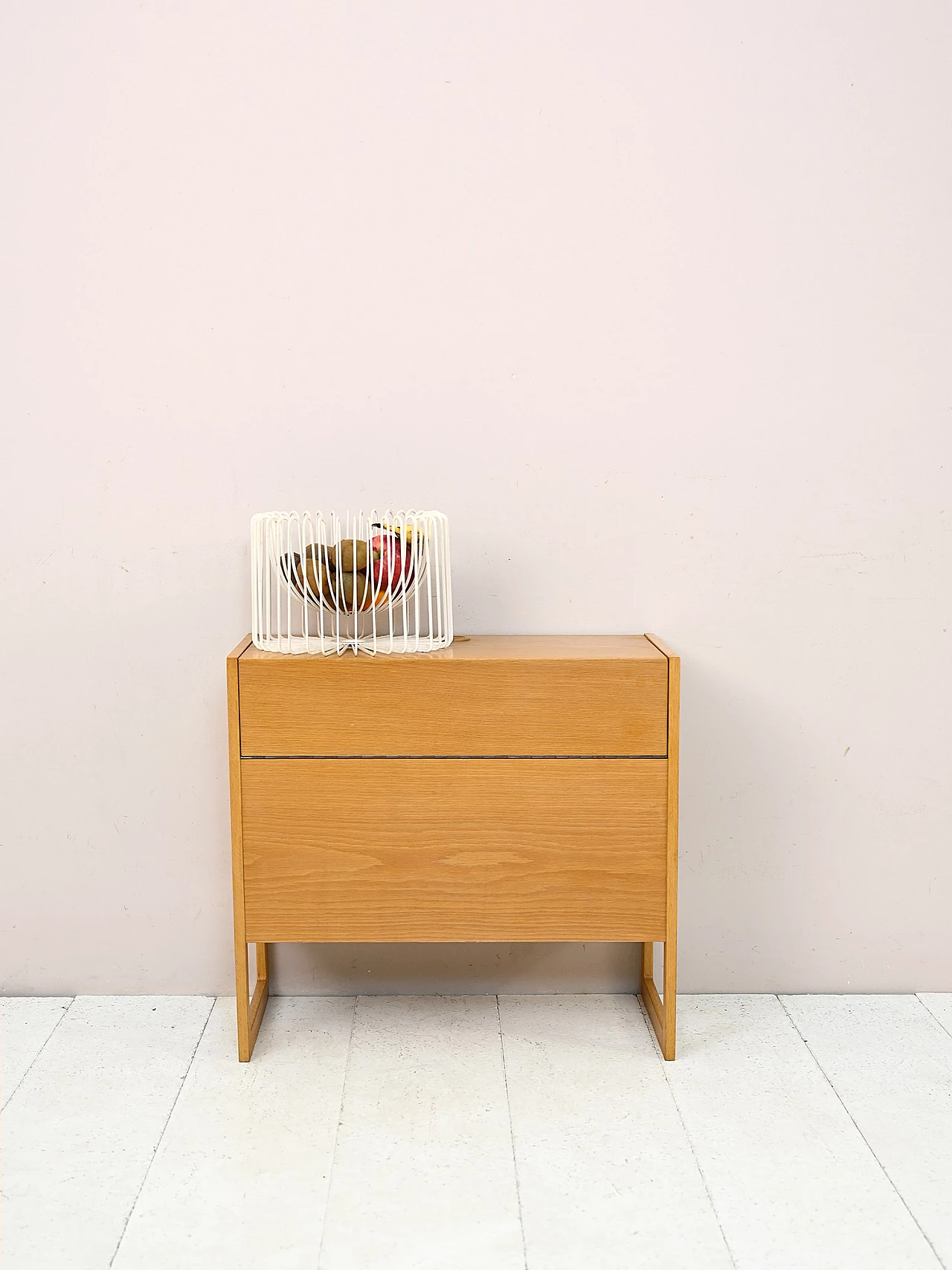 Scandinavian oak bar cabinet, 1960s 1