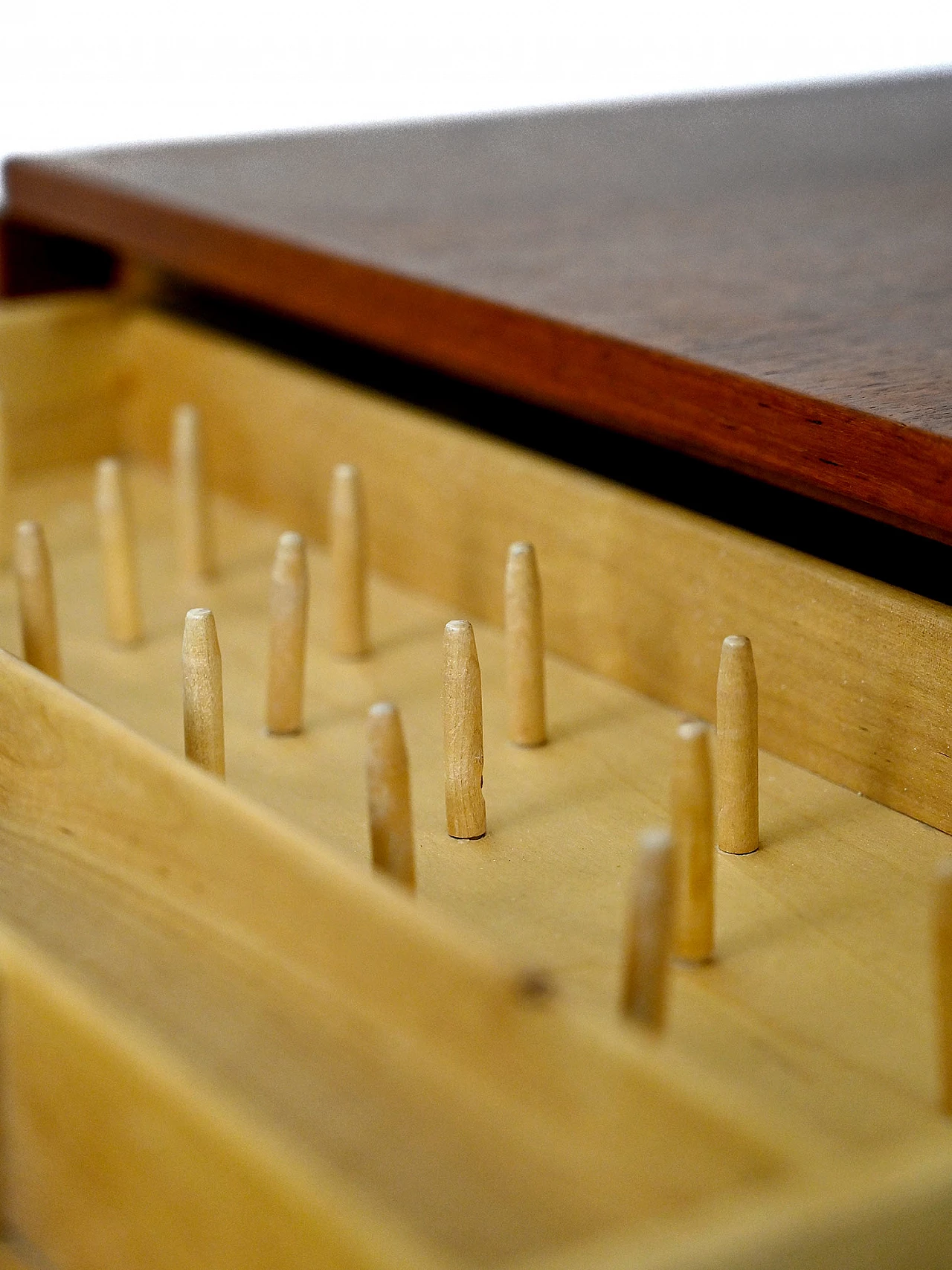 Teak and rattan wool holder, 1960s 11