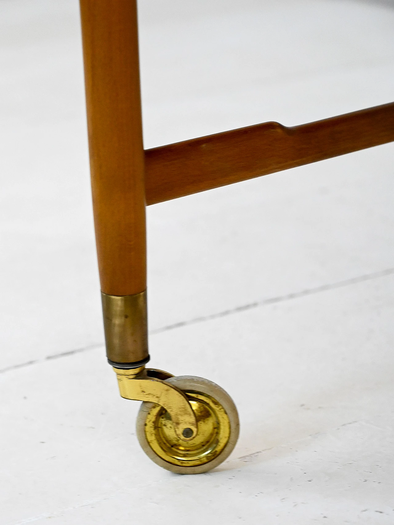 Teak and rattan wool holder, 1960s 15