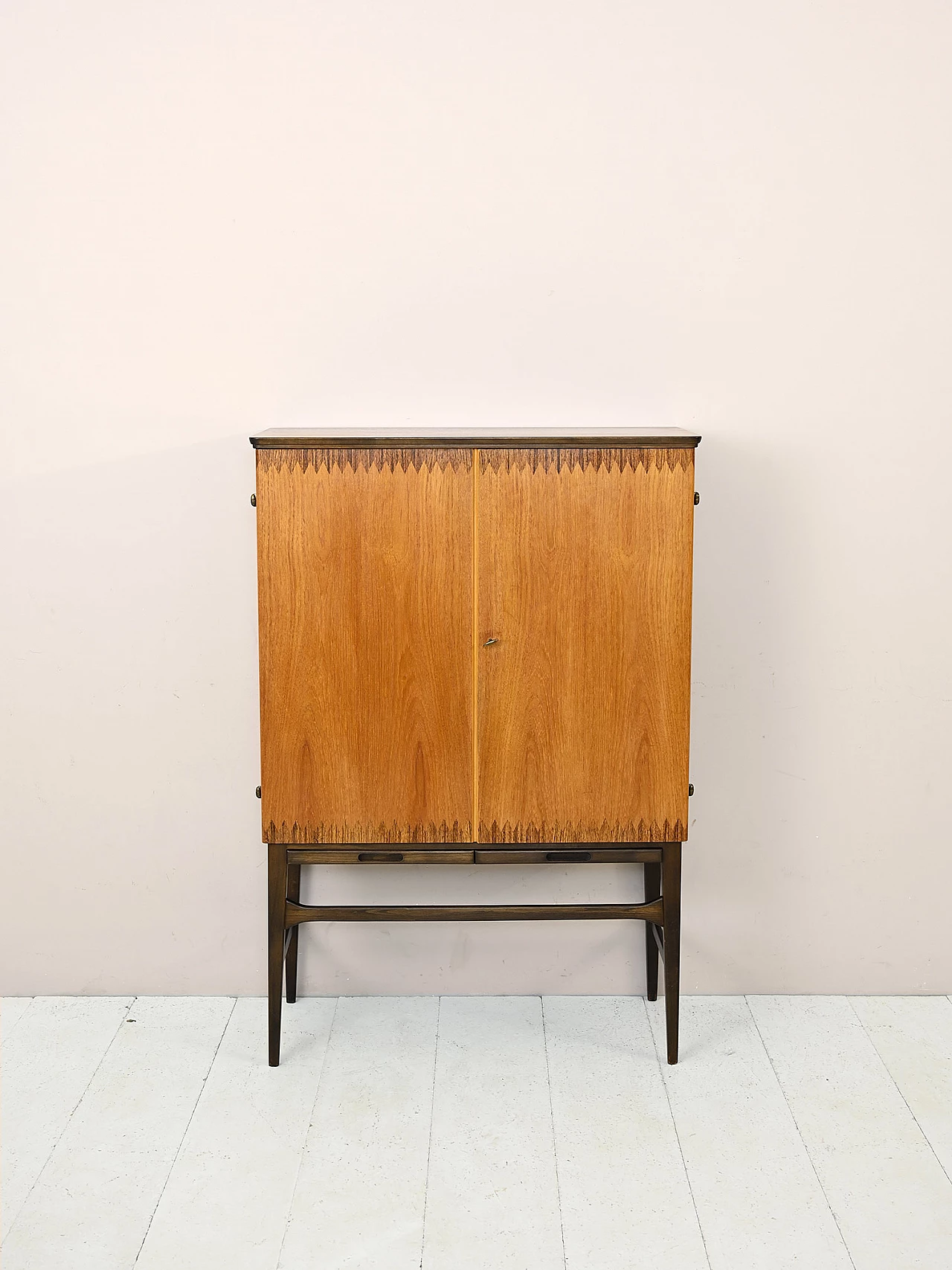 Teak and rosewood bar cabinet, 1950s 1