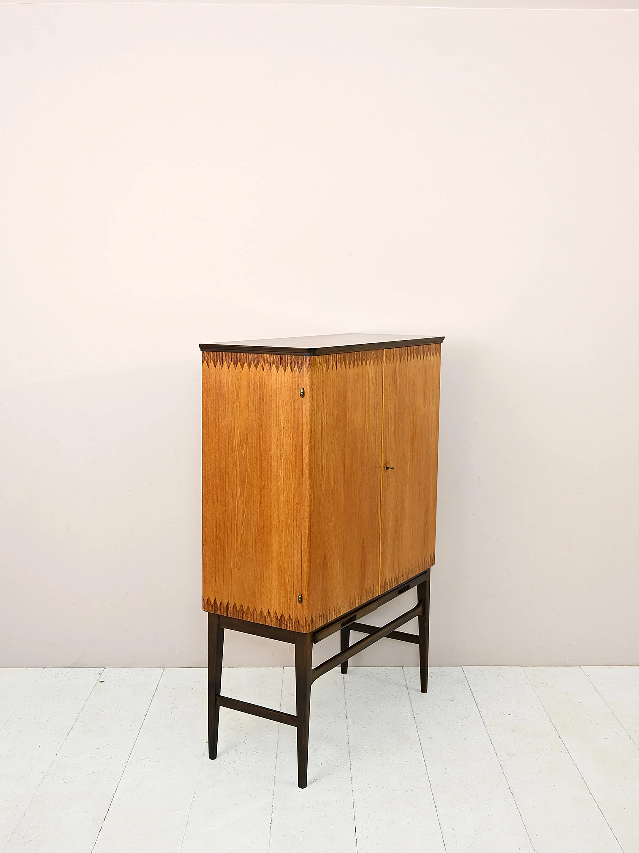 Teak and rosewood bar cabinet, 1950s 6