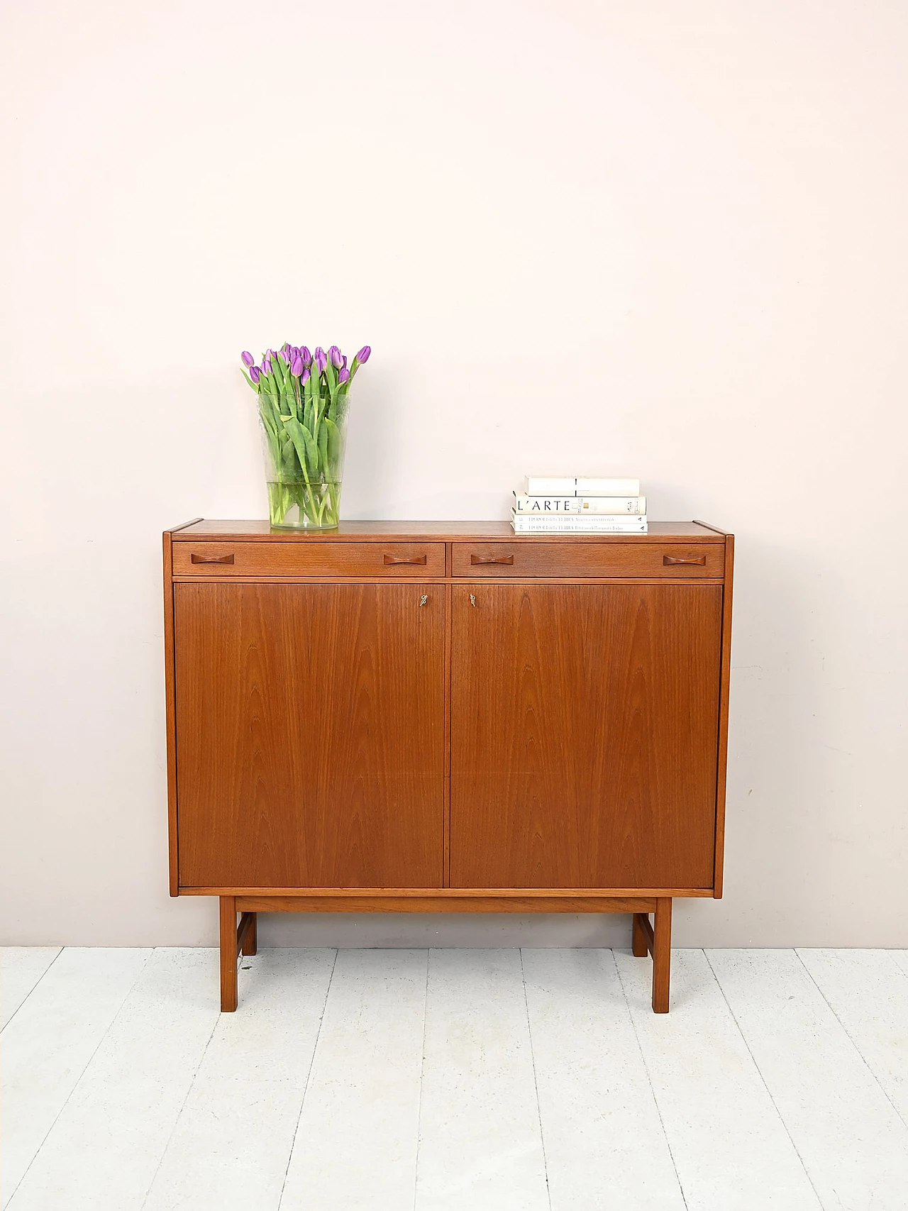 Credenza vintage scandinava con cassetti, anni ‘60 2