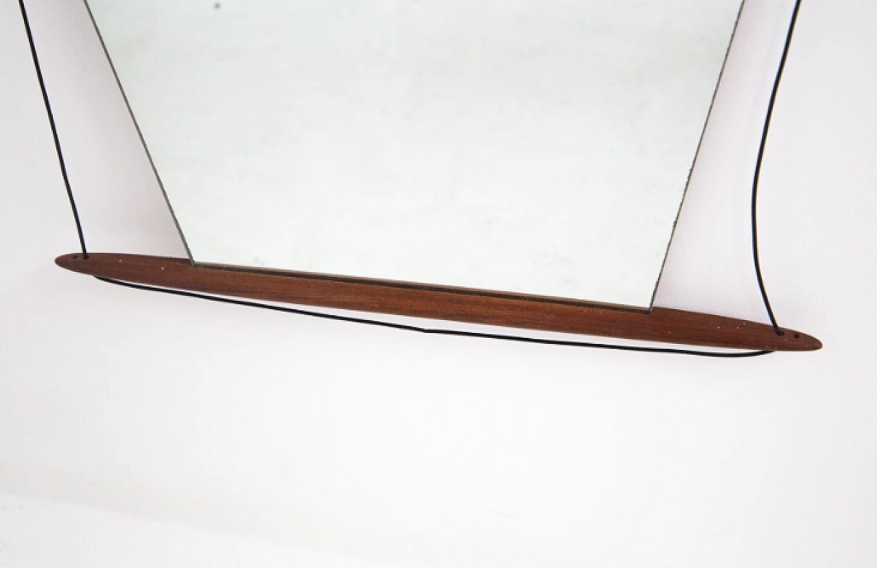 Wood wall mirror by Ico Parisi, 1960s 3