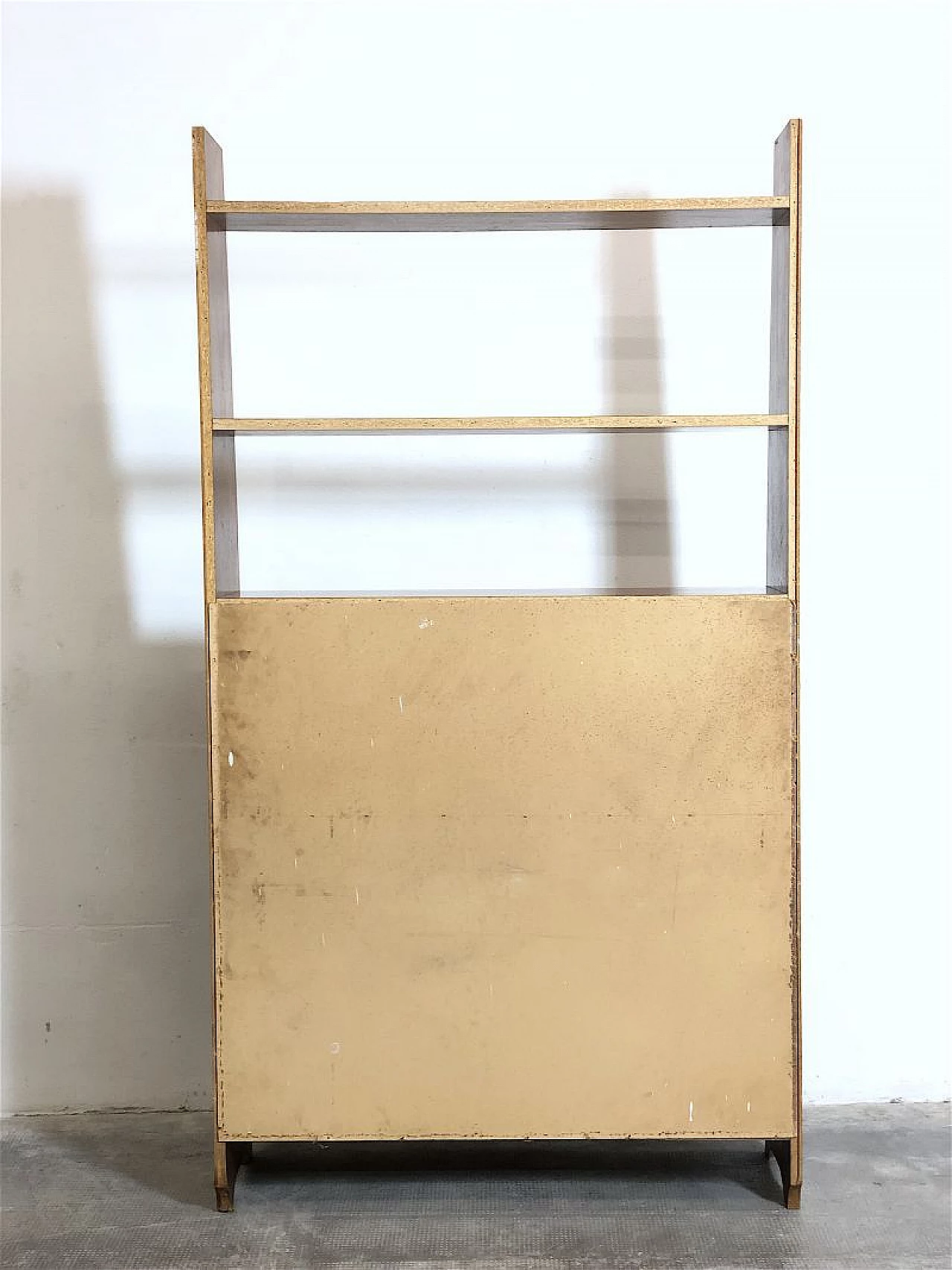 Teak veneered solid wood bookcase with desk, 1960s 13