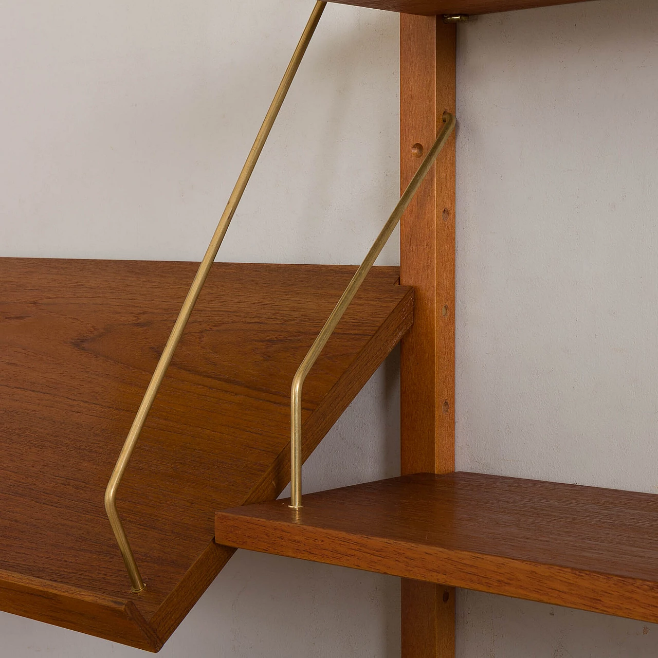 Hanging bookcase with desk in the style of Preben Sorensen, 1960s 8