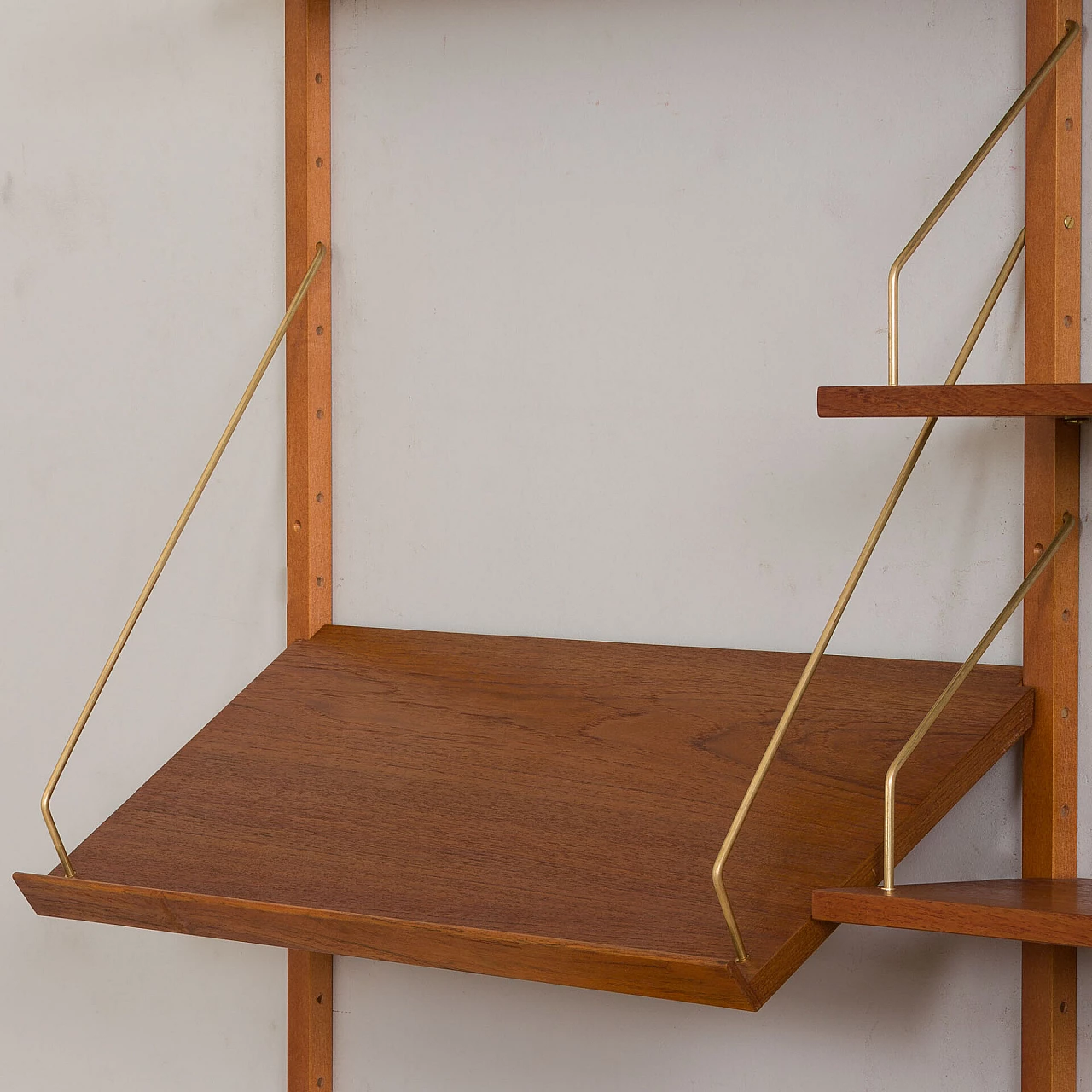 Hanging bookcase with desk in the style of Preben Sorensen, 1960s 11