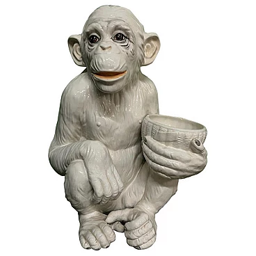Scultura di scimmia in ceramica, anni '50