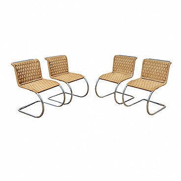 4 MR10 chairs by Ludwig Mies van der Rohe, 1960s