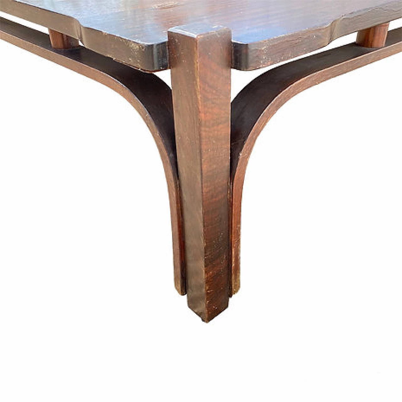 Walnut coffee table by Tito Agnoli for Cinova, 1960s 1