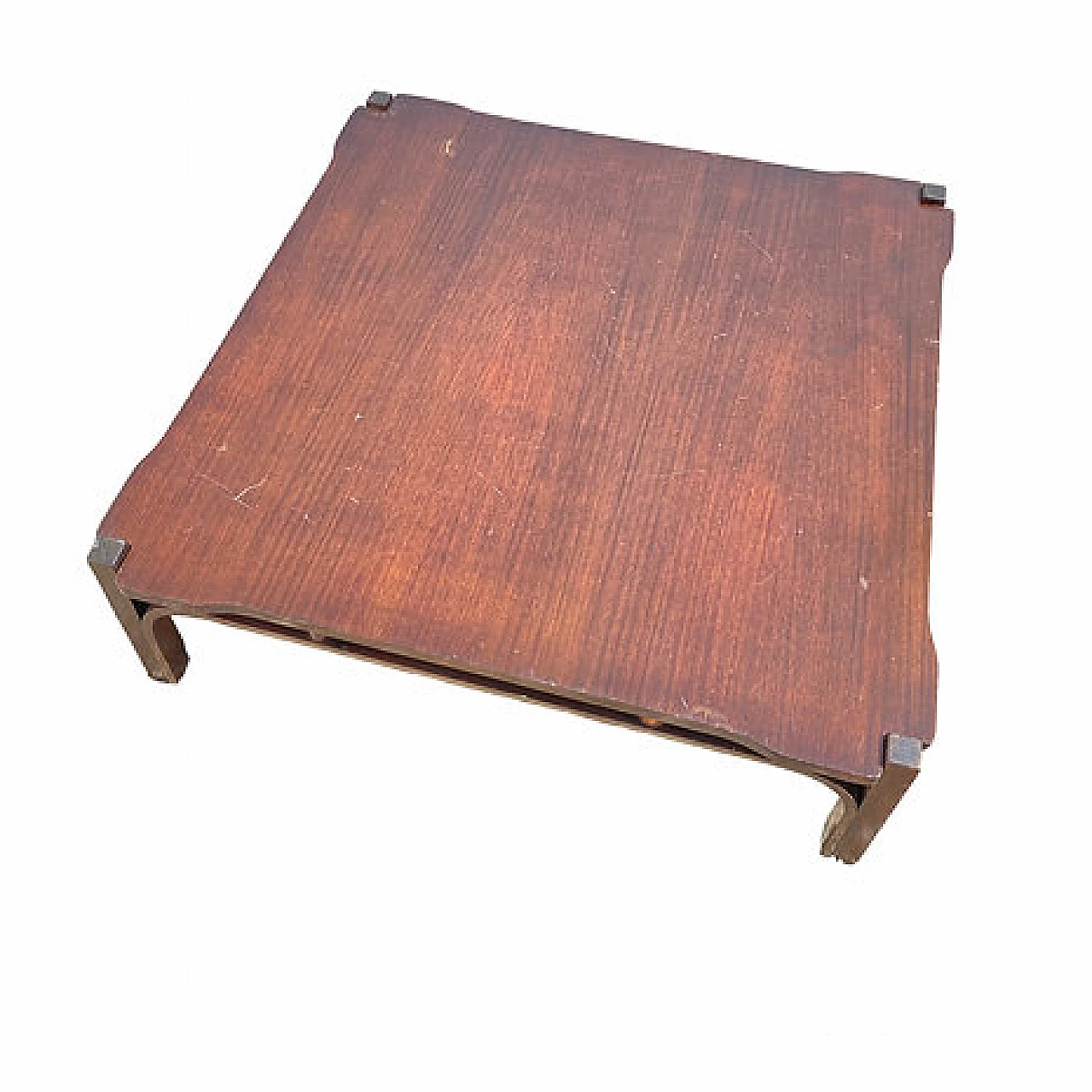 Walnut coffee table by Tito Agnoli for Cinova, 1960s 3