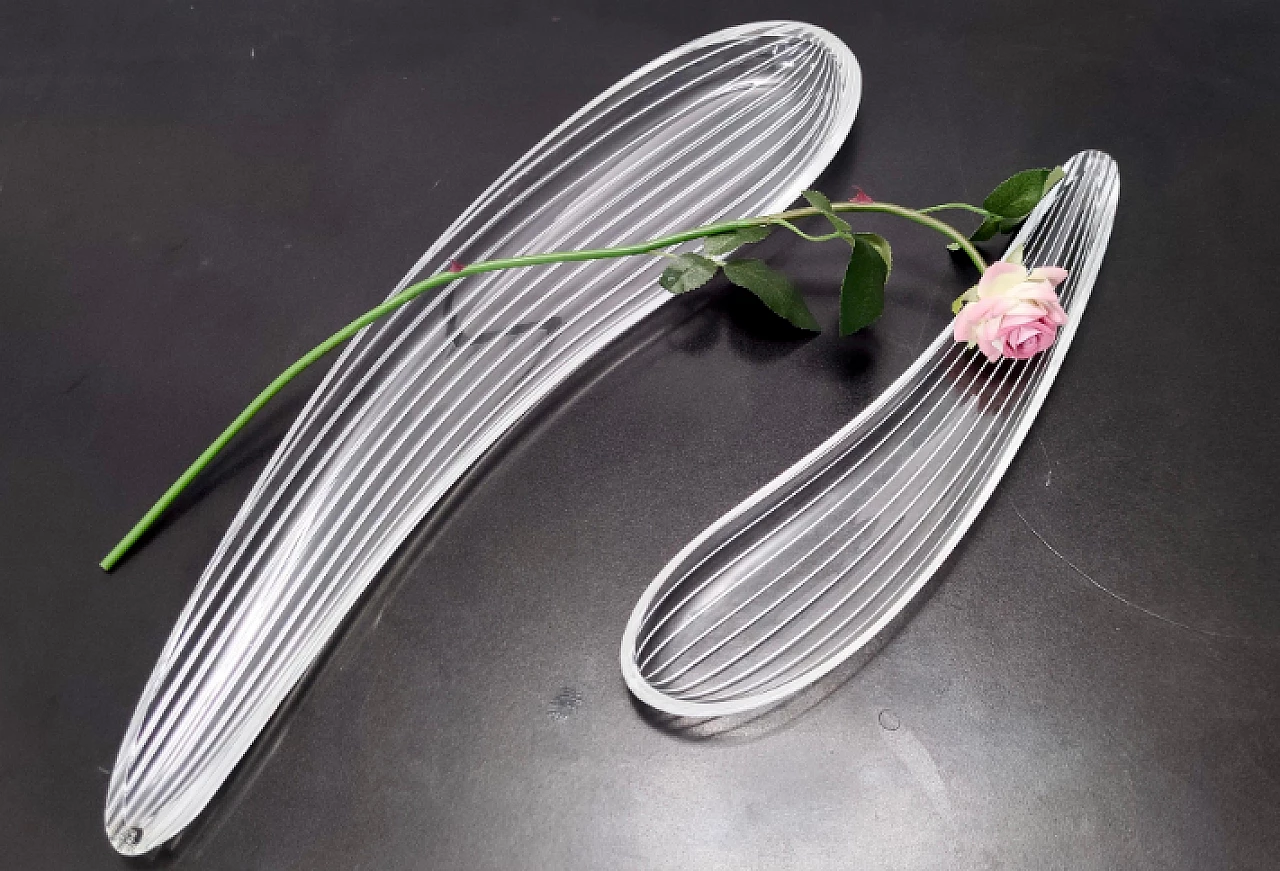 Pair of glass centerpieces by Livio Seguso, 1970s 2