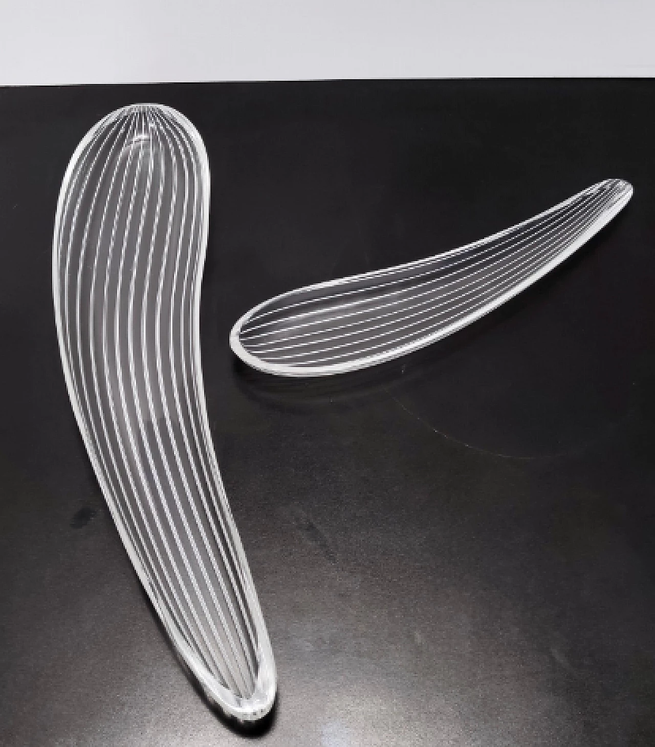 Pair of glass centerpieces by Livio Seguso, 1970s 4