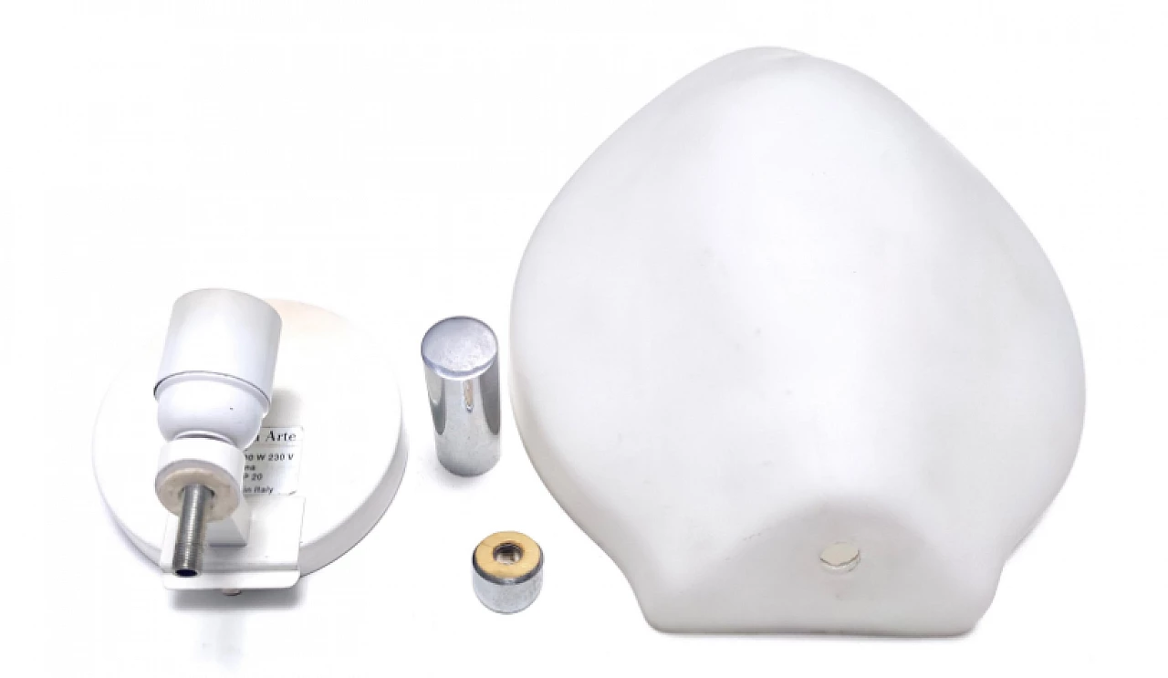 Metal and glass 2299 wall light by Fontana Arte, 1980s 8