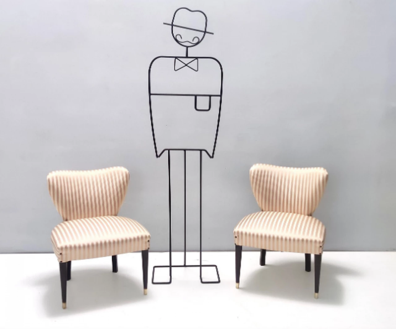 Pair of chairs attributed to Carlo Enrico Rava, 1950s 2
