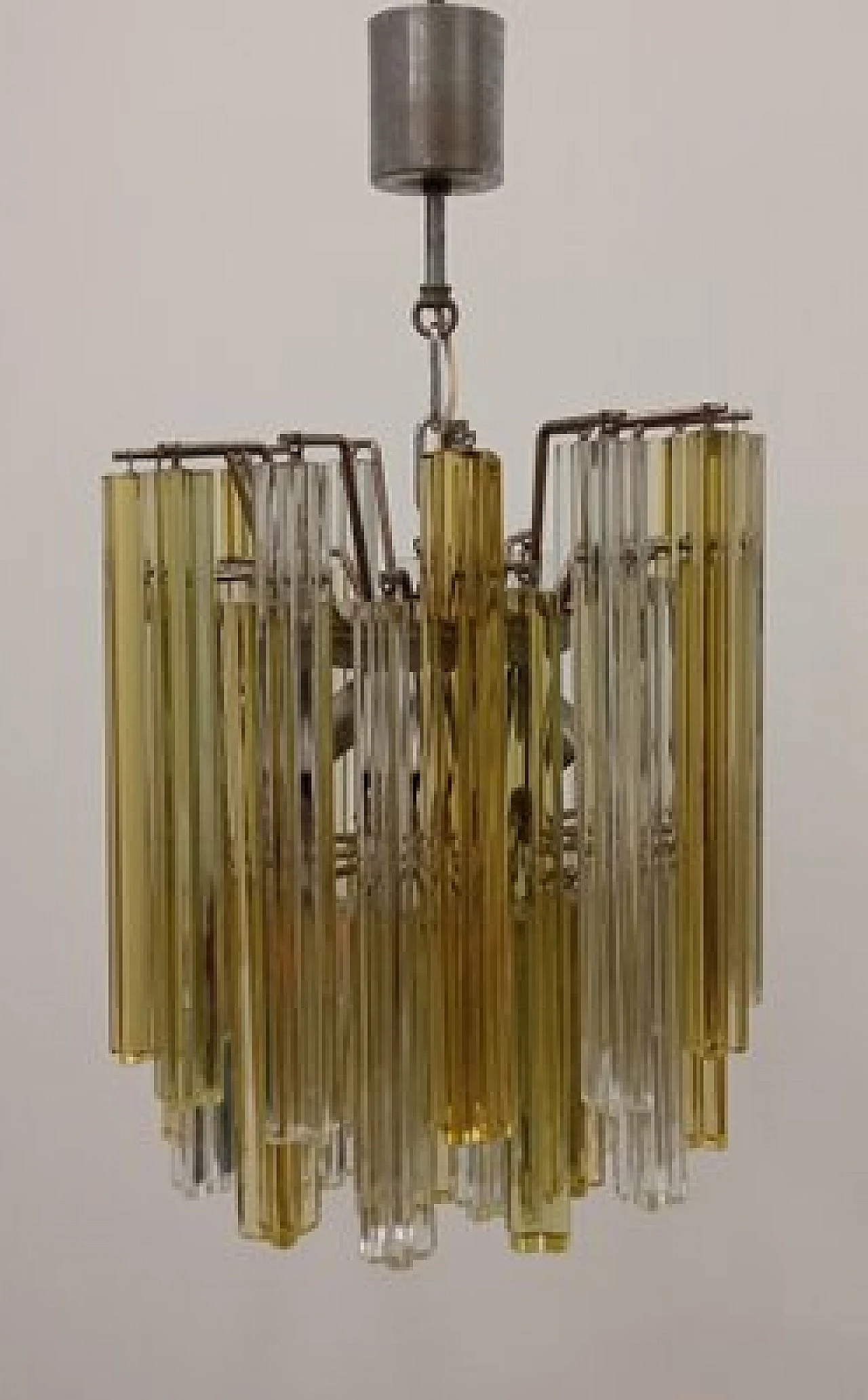 Lampadario in vetro di Murano bicolore, anni '60 7