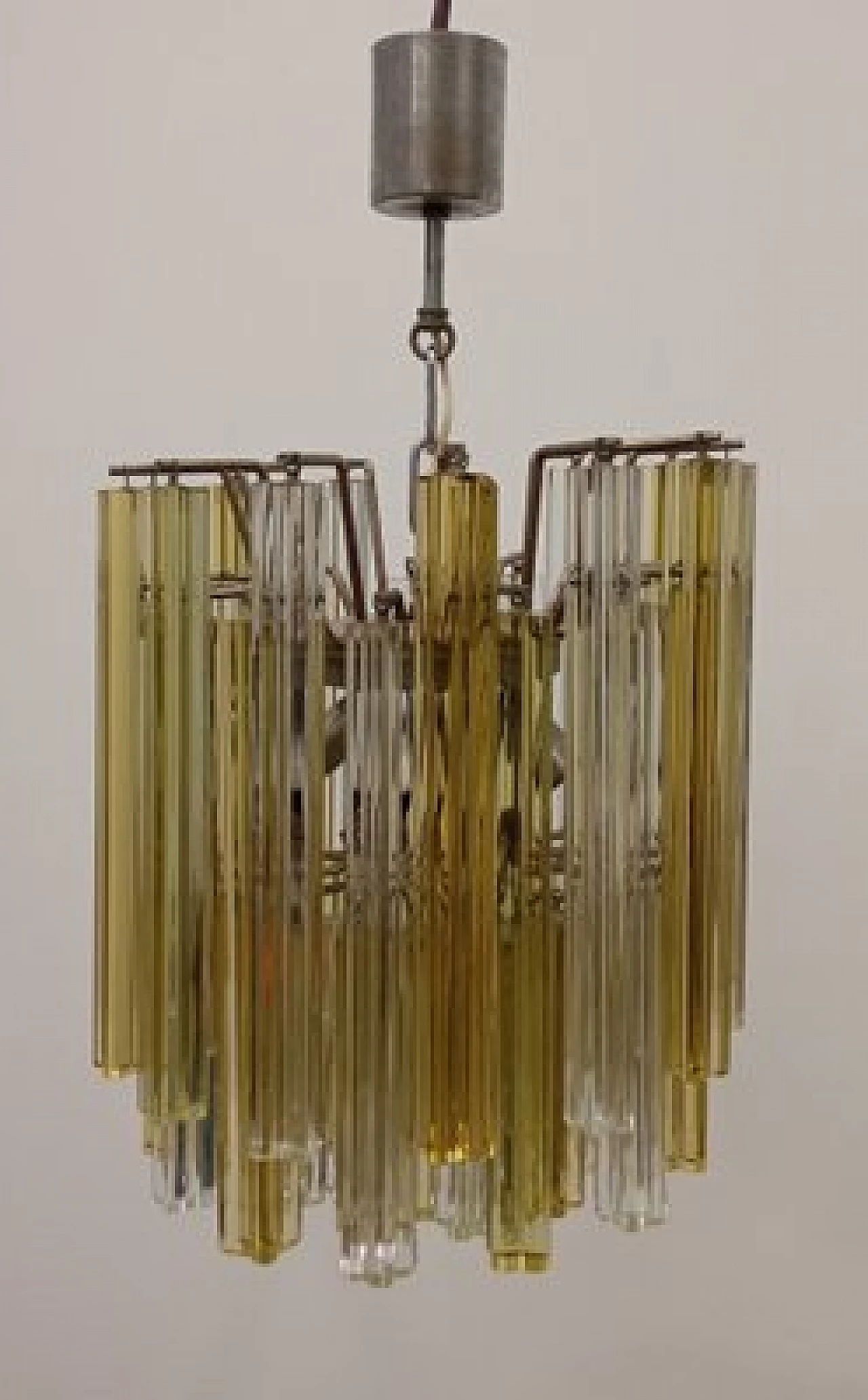 Lampadario in vetro di Murano bicolore, anni '60 9