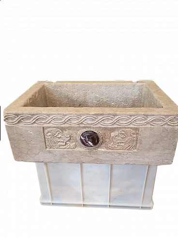 Nembro marble sink with jasper inlay, late 19th century