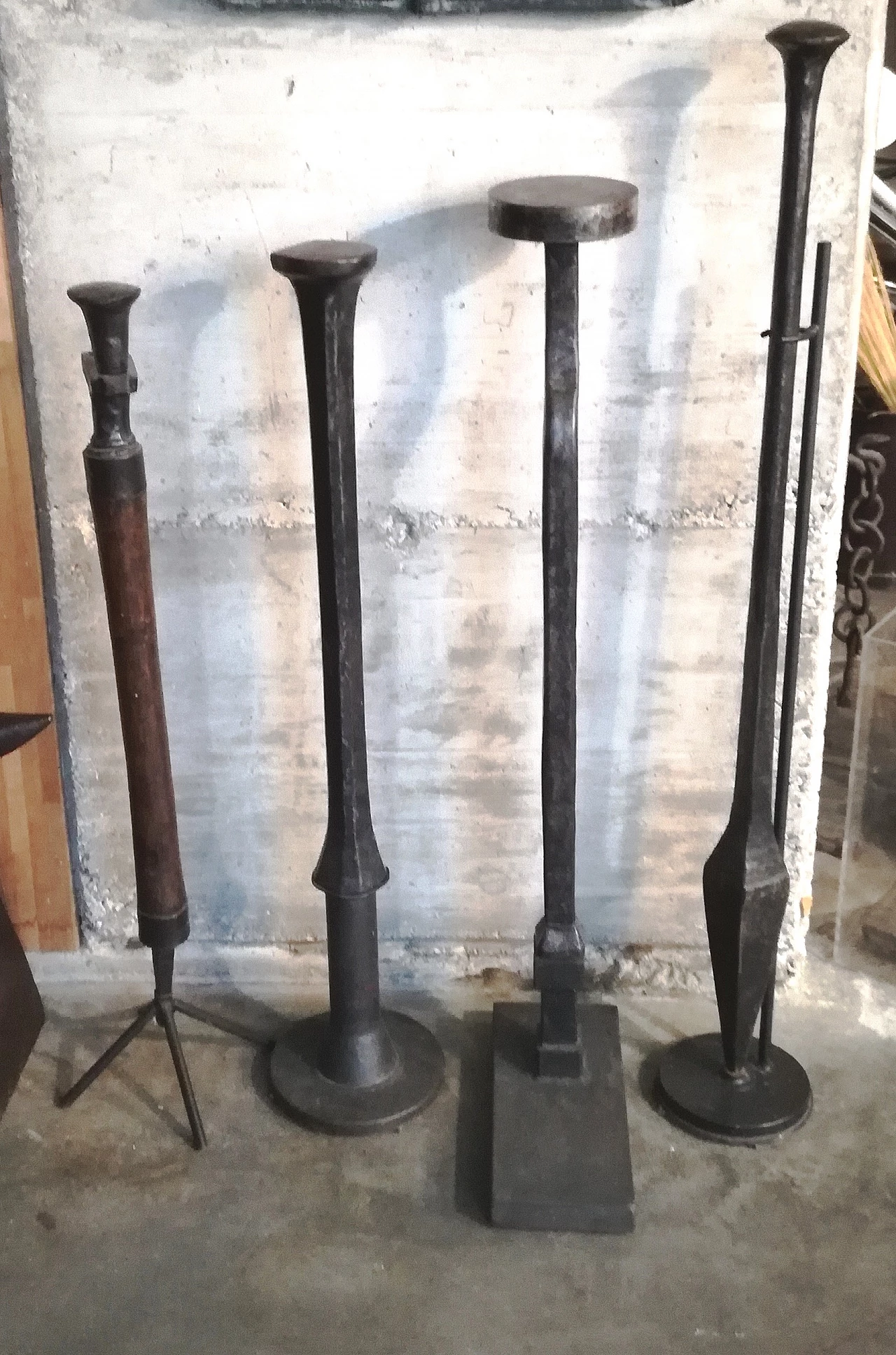 4 Iron master blacksmith anvils, 1940s 1