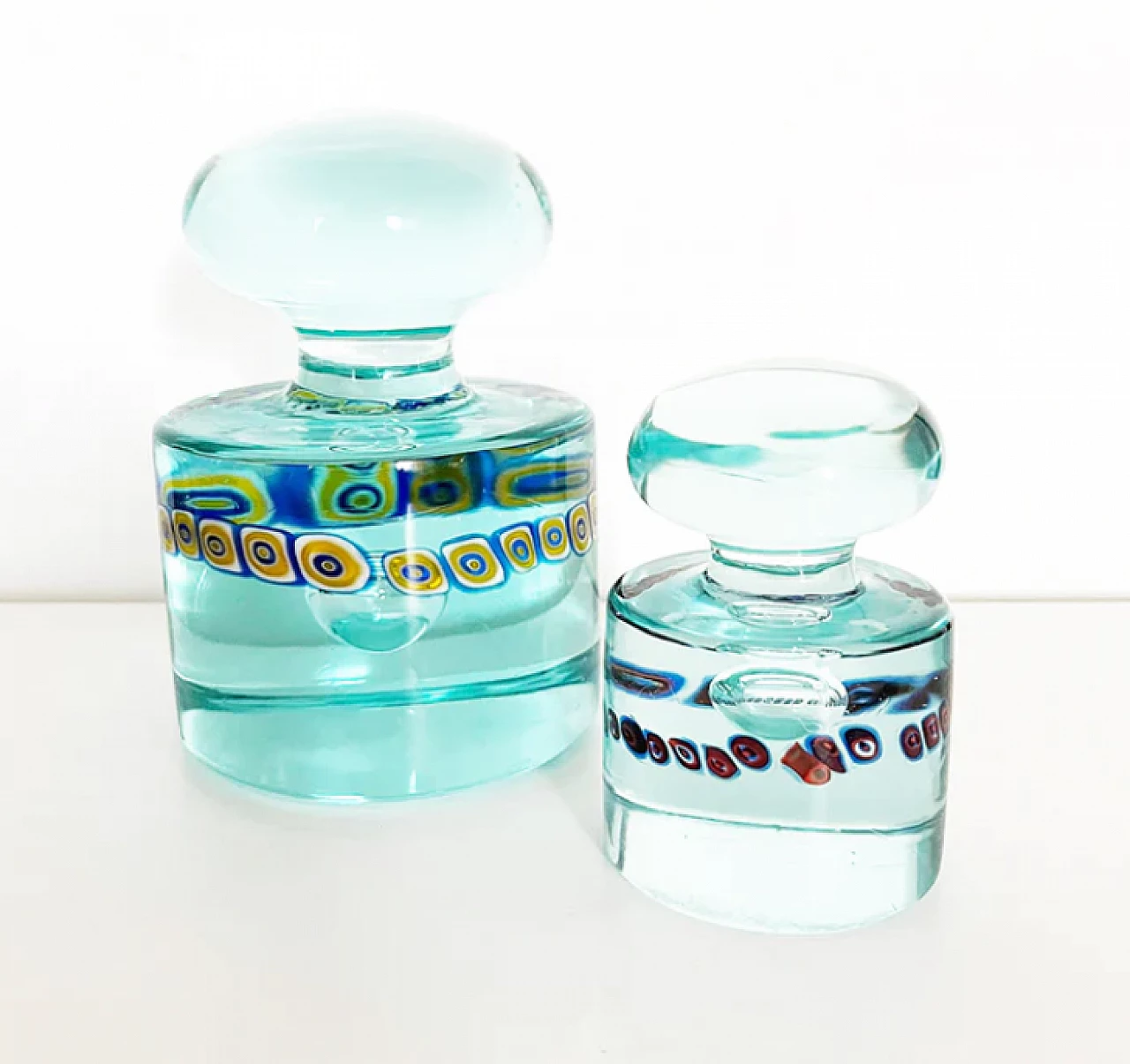 Pair of Murano glass paperweights by La Murrina, 1980s 1