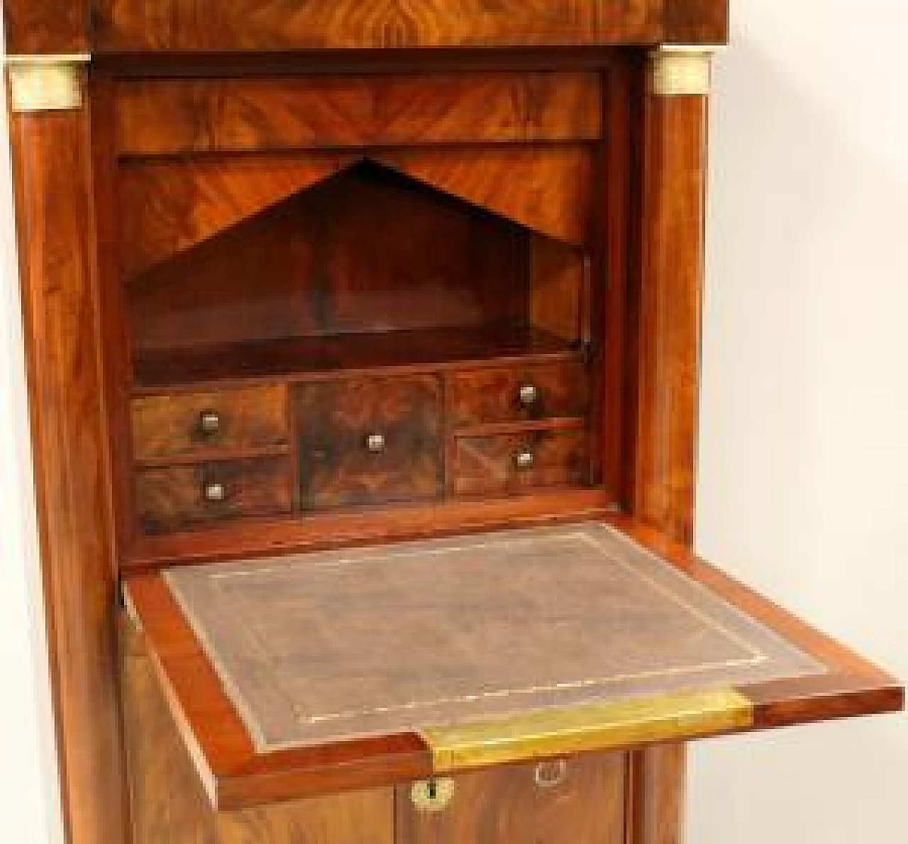 Mahogany Empire Secretaire with marble top, early 19th century 5