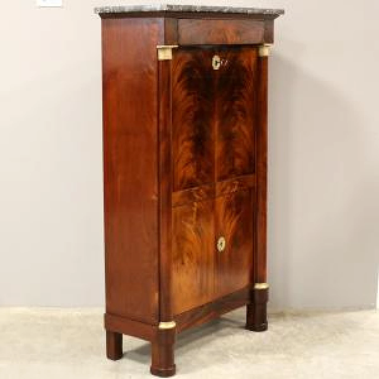 Mahogany Empire Secretaire with marble top, early 19th century 6