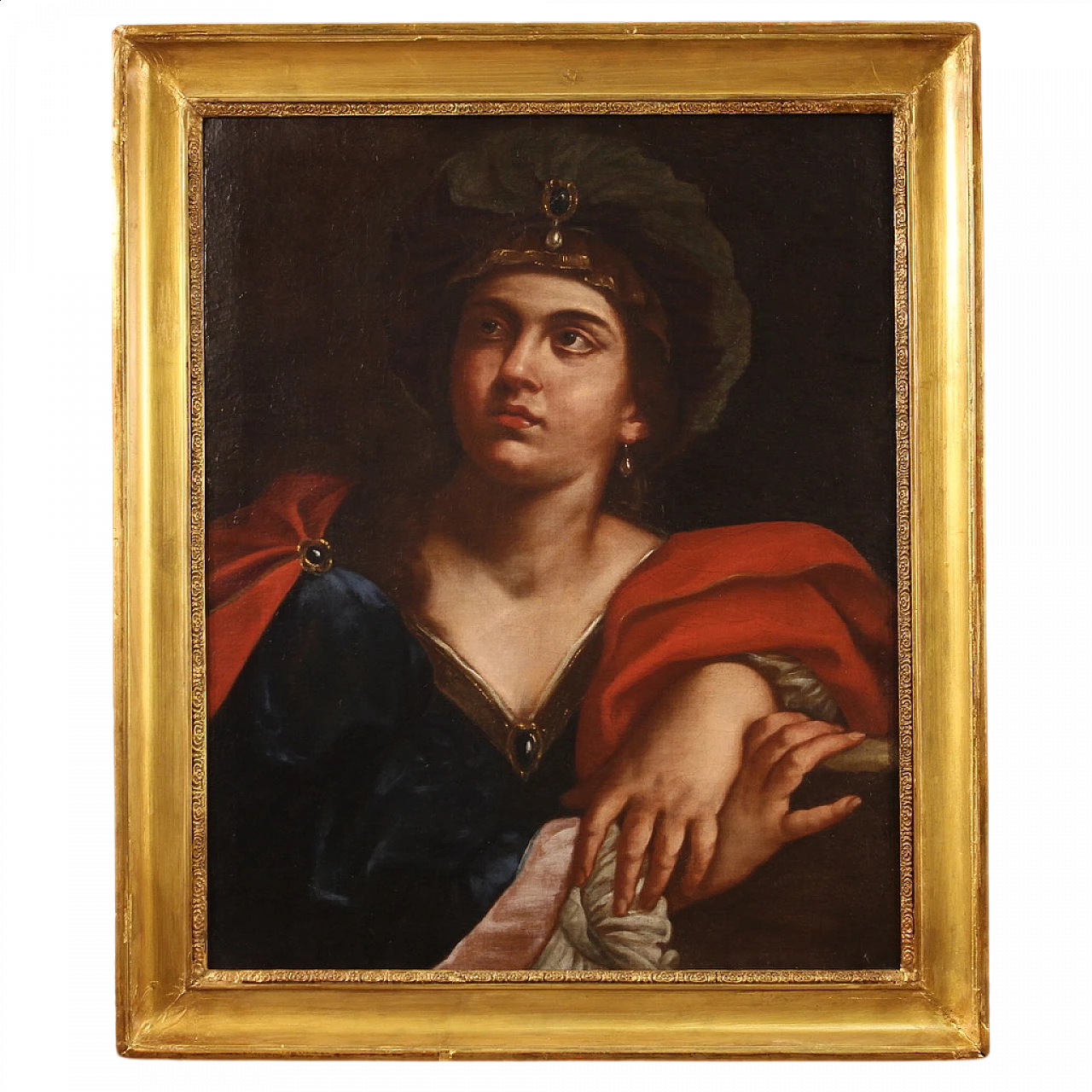 Flaminio Torri, Sibyl, oil painting on canvas, 17th century 17