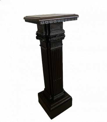 Square stained and carved wood column, 1920s