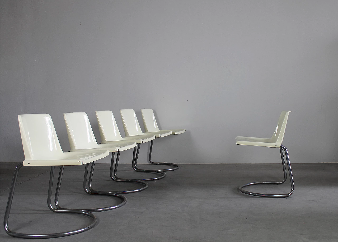 6 Alessia chairs by Giotto Stoppino for Driade, 1970s 2