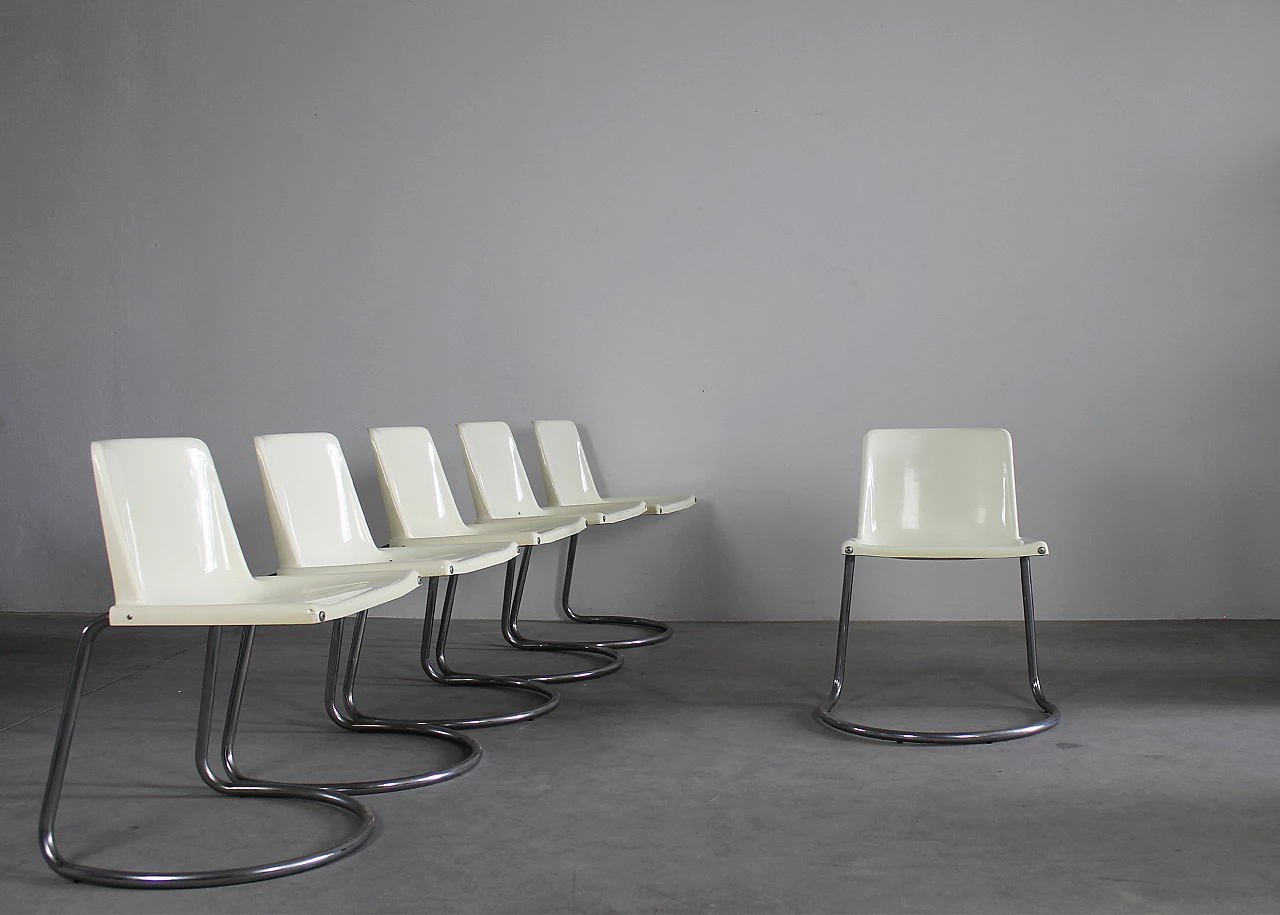 6 Alessia chairs by Giotto Stoppino for Driade, 1970s 6