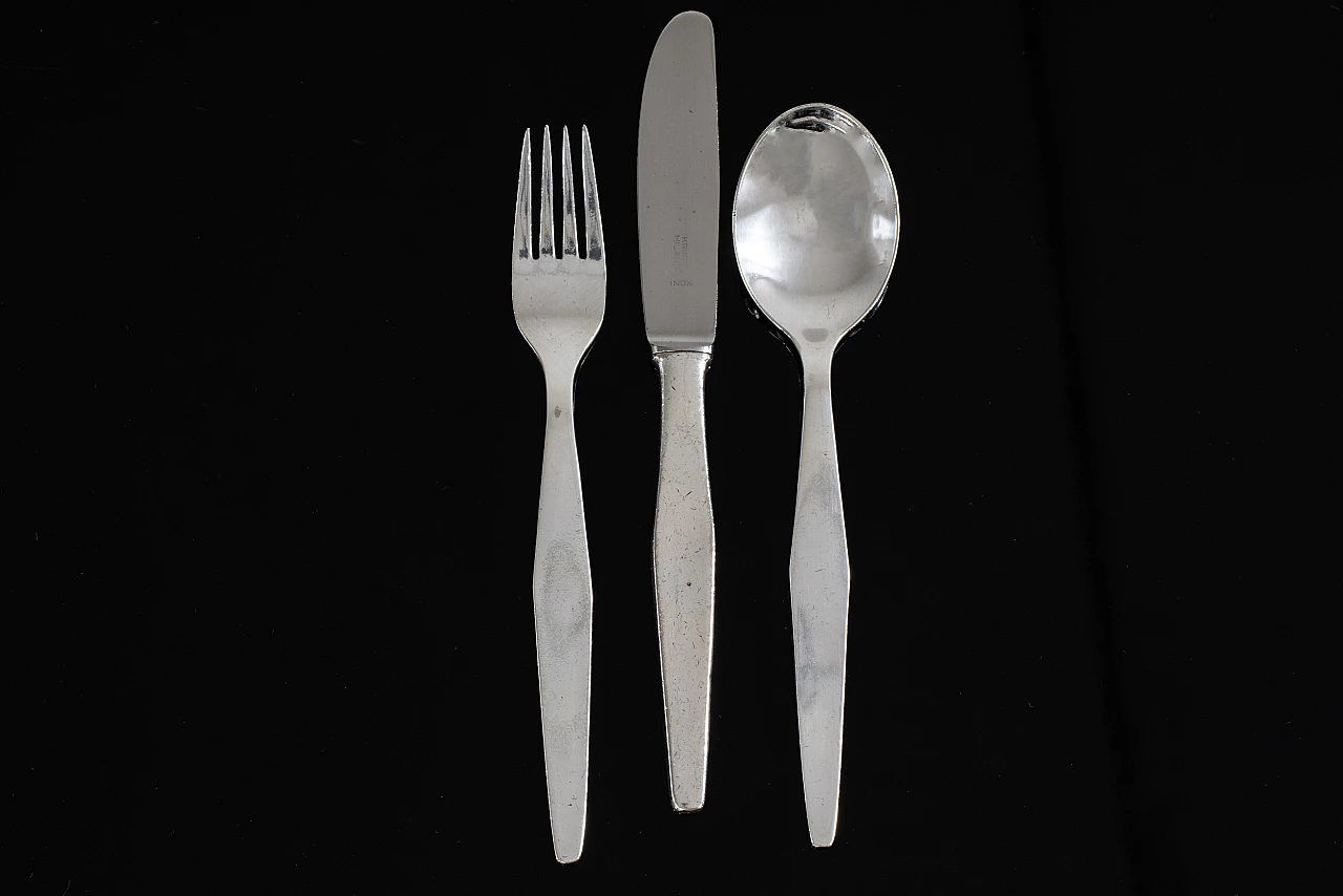 Alpacca cutlery service by Gio Ponti for Arthur Krupp, 1950s 12
